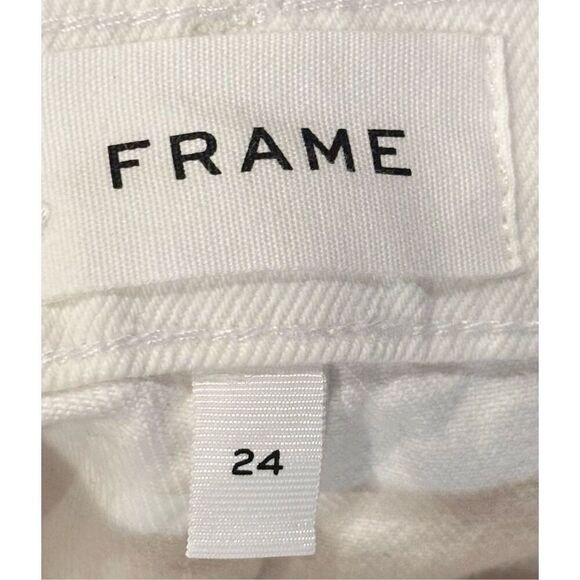 Frame Le Jane High Rise Straight Fit Jean in Cream NWT Size 24 - Picture 6 of 8
